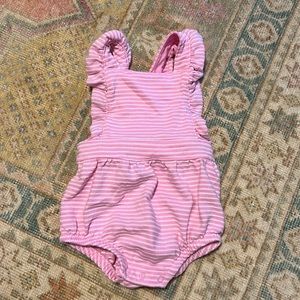 Cat & Jack | 0-3m Baby Girl Pink Ribbed Romper